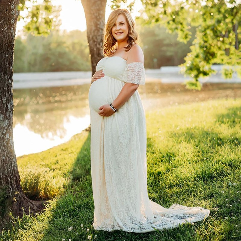 Robe Maxi en Dentelle à Manche - Maternity Wear avis et prix